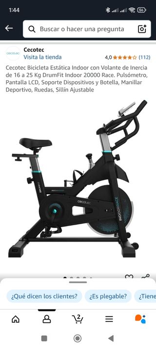 Bicicleta estática Cecotec Indoor 2000