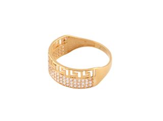 anillo oro 18k con piedra con circonita