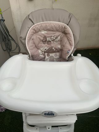 Trona bebé Cam regulable blanca