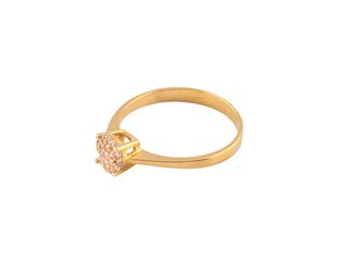 anillo oro 18k con piedra con circonita