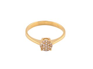 anillo oro 18k con piedra con circonita
