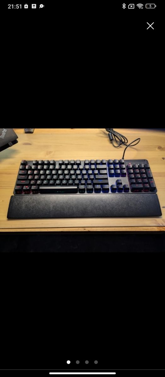 Teclado mecánico rojo gaming