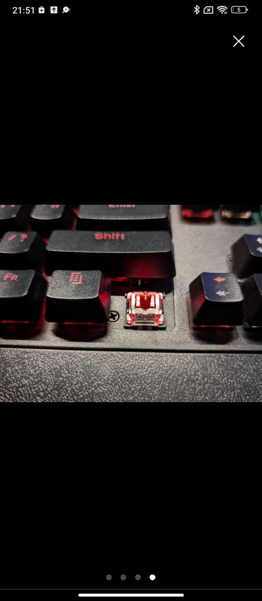 Teclado mecánico rojo gaming