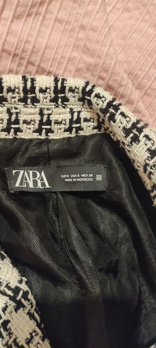 Blazer Tweed Zara blanco y negro