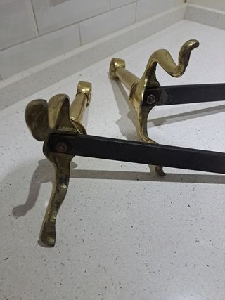 2 Morillas Chimenea Vintage Metal