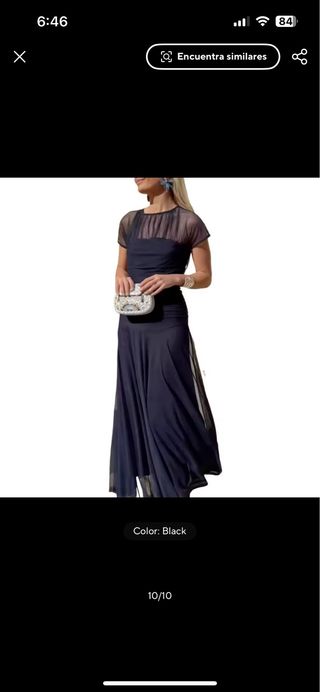 Vestido Azul marino Gasa