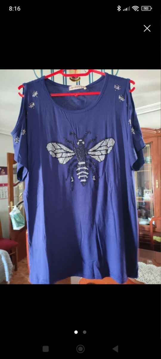 Camiseta IM PRESSIONS azul abeja