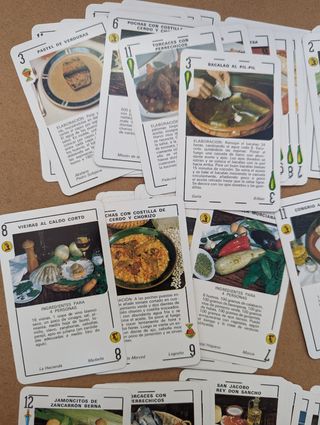 Juego de cartas recetas españolas