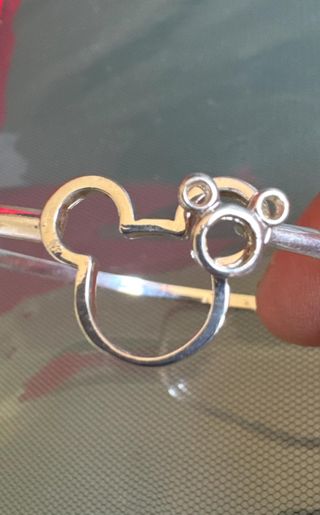 Mickey Mouse Cadena Colgante y Pulsera Plata Mujer