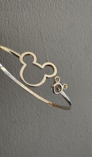 Mickey Mouse Cadena Colgante y Pulsera Plata Mujer