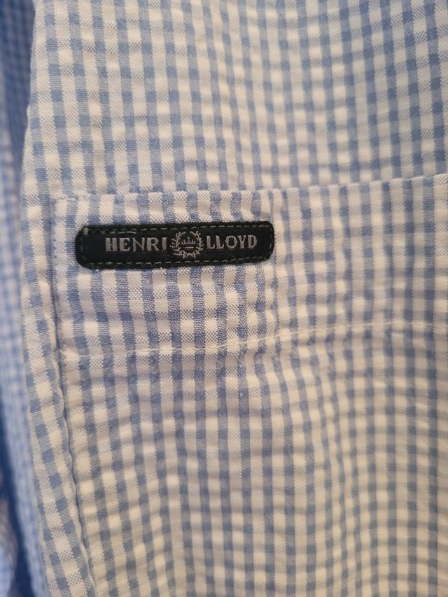 Camicia Henri Lloyd a quadretti bianco e azzurro