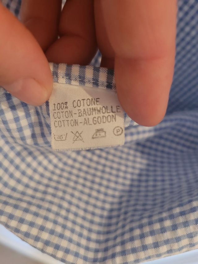 Camicia Henri Lloyd a quadretti bianco e azzurro