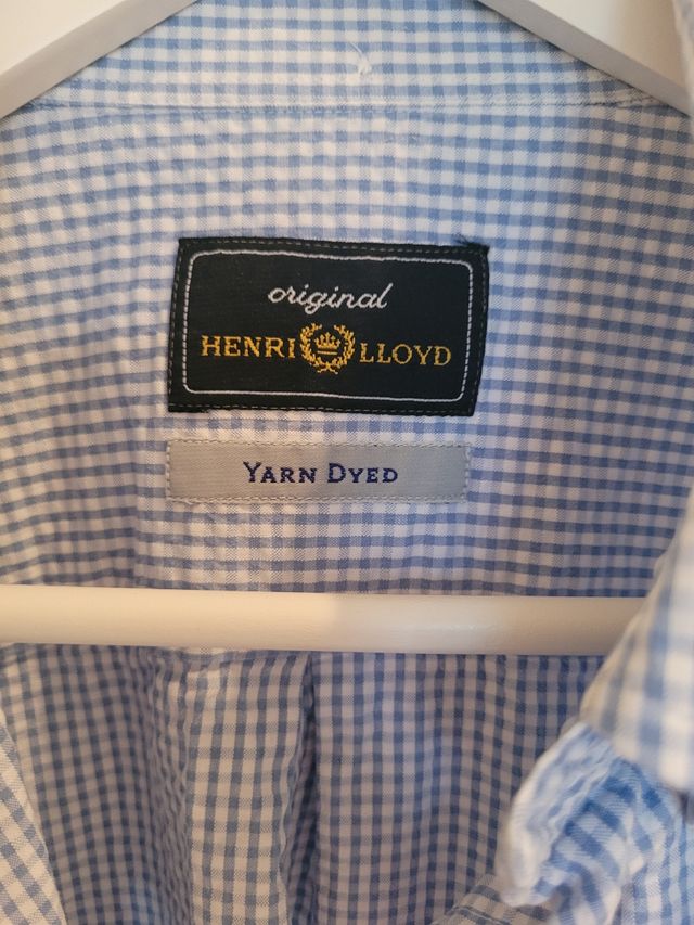 Camicia Henri Lloyd a quadretti bianco e azzurro