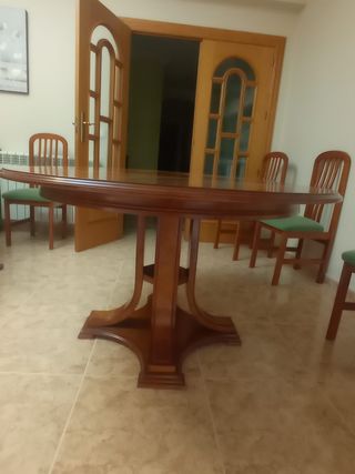 Mesa comedor redonda madera