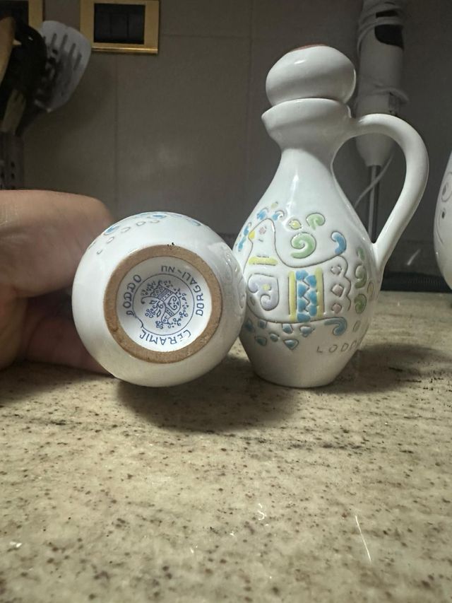 Set Oliera Acetiera Ceramica