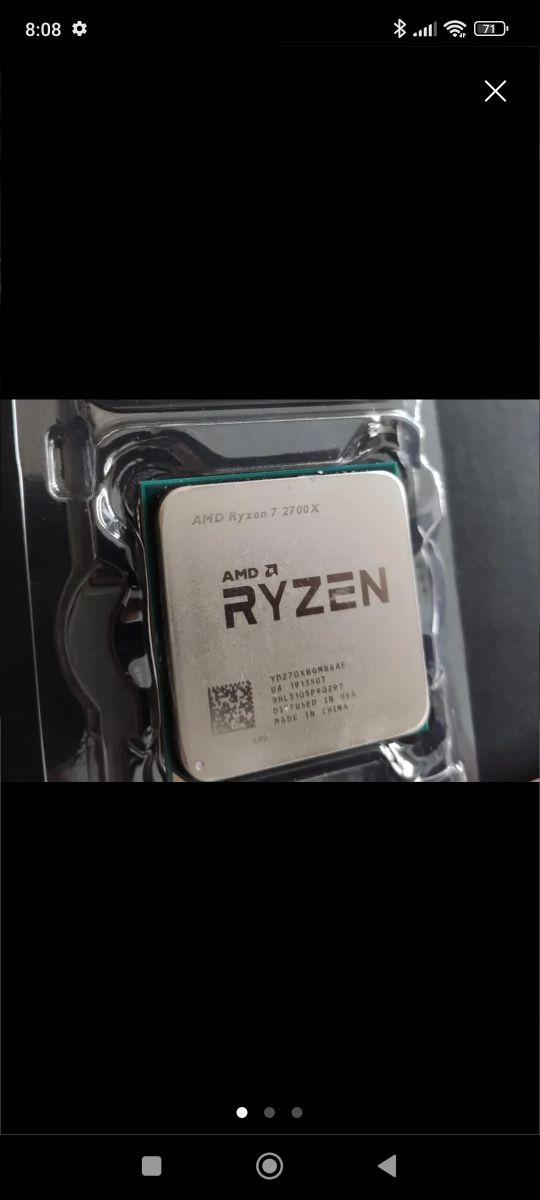 Procesador muy poco uso AMD Ryzen 7 2700X