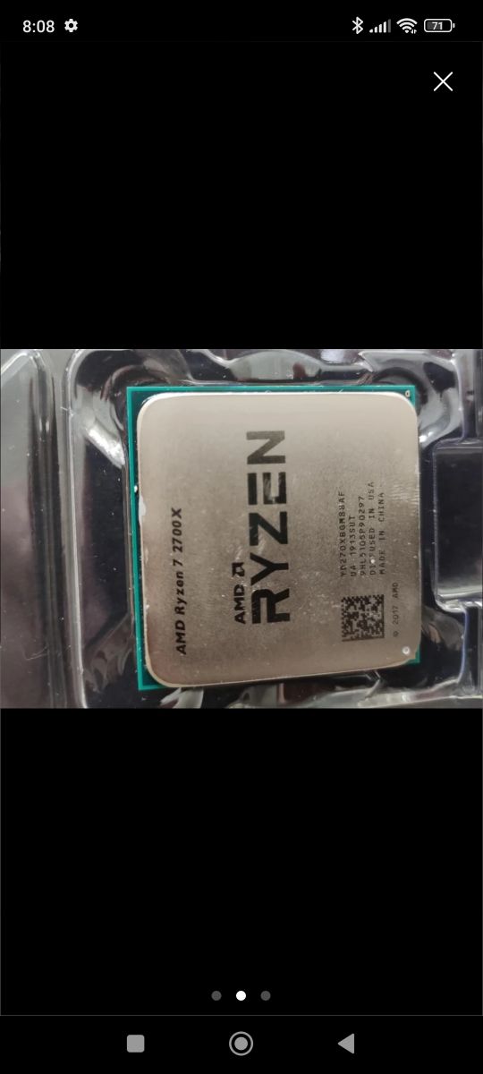Procesador muy poco uso AMD Ryzen 7 2700X