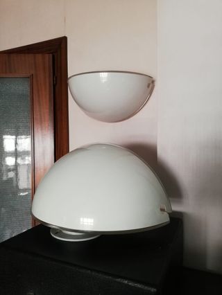 2 Lampade Flos Quarto a parete, vetro bianco