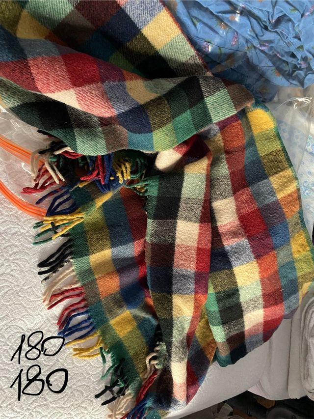 Coperta in lana multicolor