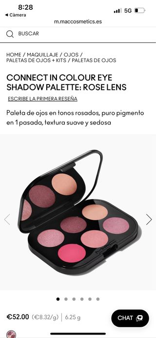 Paleta sombras M.A.C. marrón-rosa