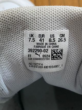 Zapatillas Puma blancas talla 41, excelente estado