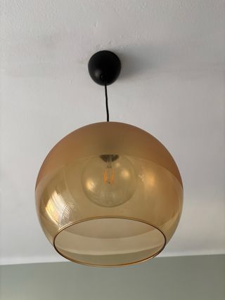 Lámpara techo Ikea dorada