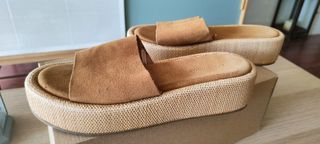 Sandalias plataforma Zara Home marrón