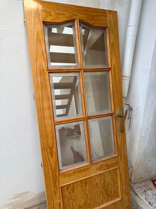 Puertas madera maciza -9 unidades