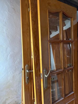 Puertas madera maciza -9 unidades