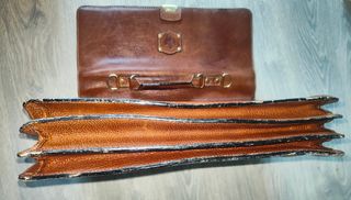 Maletín cuero marrón vintage