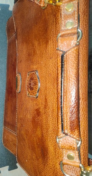 Maletín cuero marrón vintage