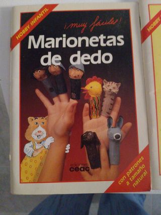 Marionetas de dedo,  Anim con arcilla Dinos papel