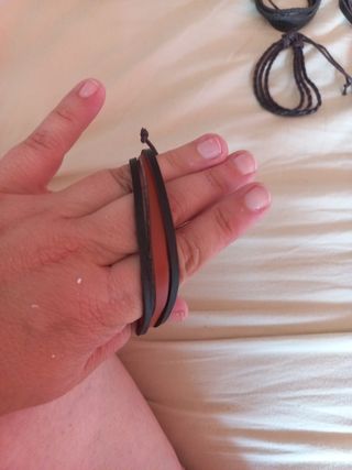 Pulseras de cuero marrón - 10 unidades