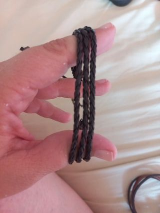 Pulseras de cuero marrón - 10 unidades