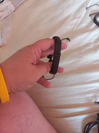 Pulseras de cuero marrón - 10 unidades