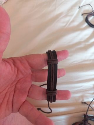 Pulseras de cuero marrón - 10 unidades