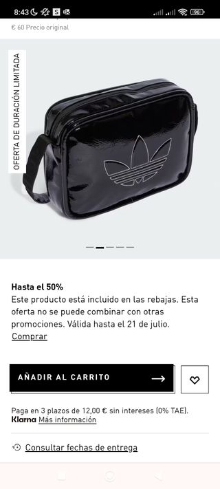 Adidas Adicolor Premium Airliner - Bolso bandolera