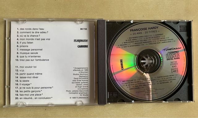 CD Francoise Hardy - Vingt Ans