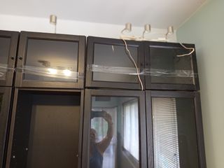 Muebles salón negros - madera y cristal