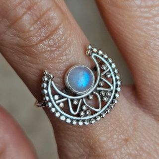 Anillo plata 925 piedra luna