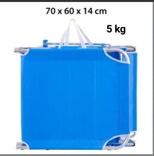 Tumbona Plegable Azul con Parasol