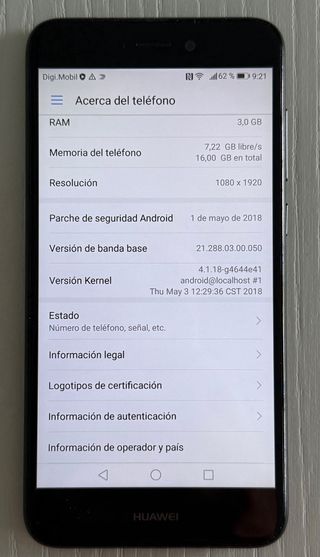 HUAWEI P8 LITE NEGRO LIBRE MOVIL SMARTPHONE