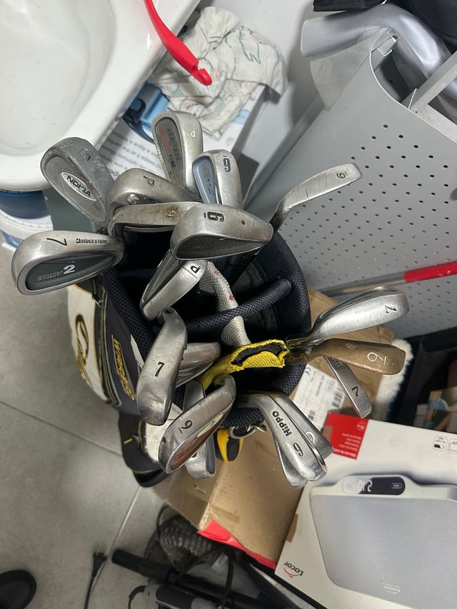 Juego palos golf usados + bolsa