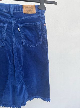 Gonna jeans Levi's velluto a coste blu