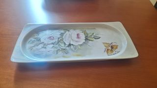 Centrotavola rose dipinto a mano