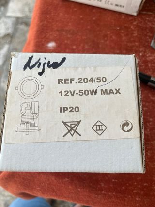 Focos empotrables techo - 12uds. Plata