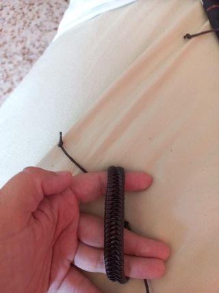 Pulsera trenzada marrón