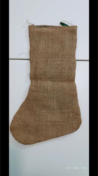 Calza Befana in juta e tessuto
