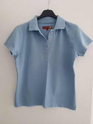 Polo celeste talla S