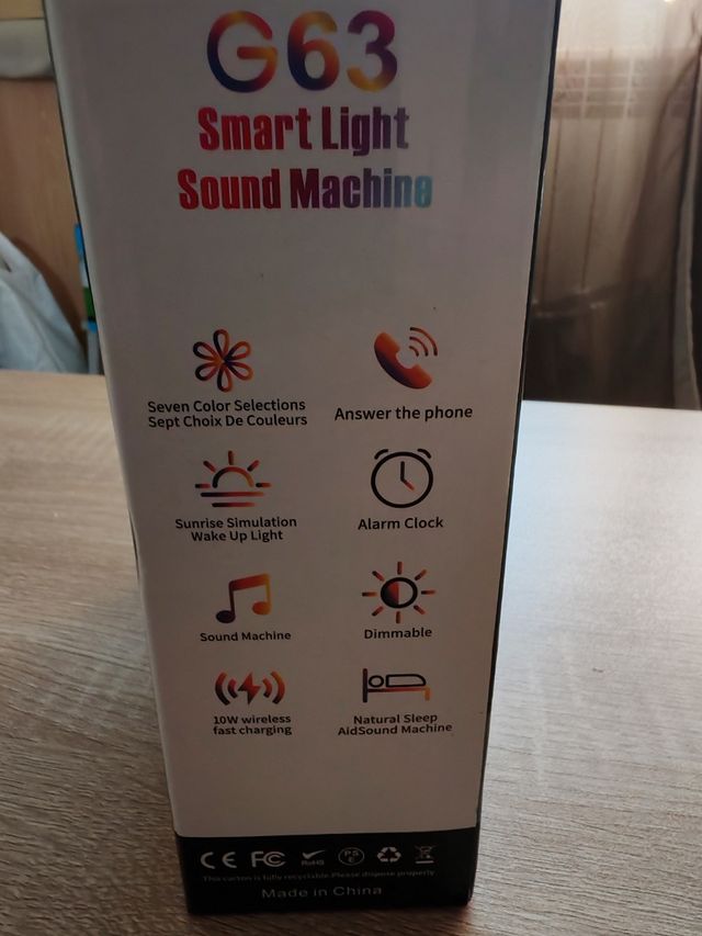 Lampara altavoz G63 Smart Light Sound Machine